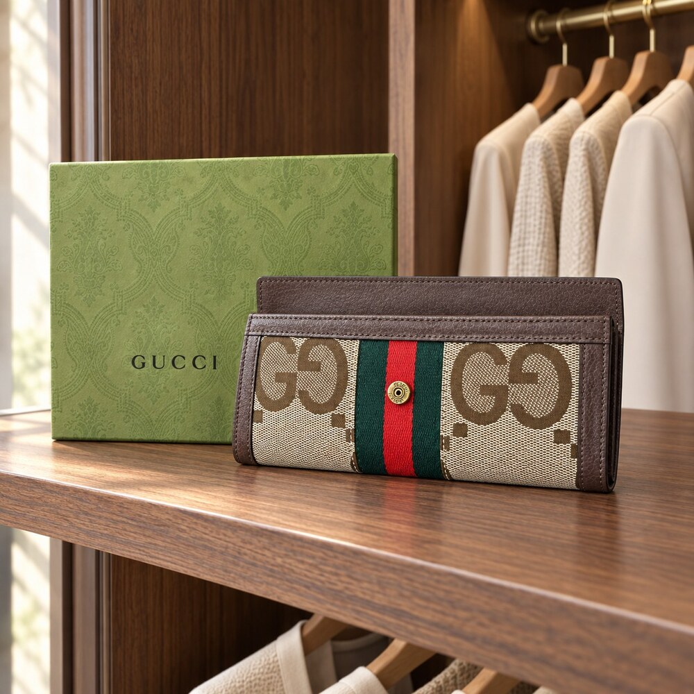 Gucci Ophidia Jumbo GG Canvas Long Flap Wallet - Picture 5 of 6